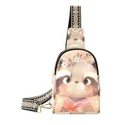 Alla moda Carino Semplice Raccoon Borse a tracolla impermeabile piccole borse per le donne per l'escursionismo, carino, semplice, procione