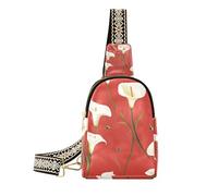 Alla moda Cartoon Calla Lily Red Flower fanny pack donne antifurto per le donne crossbody in pelle per giorno pack, cartone animato Calla Lily fiore rosso, 1 size