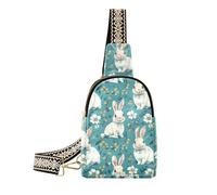 Alla moda Cartoon Funny Bunny Turchese fanny pack borsa carino fanny pack cross body per il viaggio, cartone animato, divertente, coniglietto, turchese