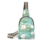 Alla moda Cartoon Sheep A River borsa a tracolla antifurto fanny pack per gli uomini per il viaggio