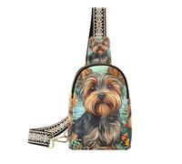 Alla moda Cartoon Yorkshire Terrier Dogs body fanny pack antifurto borsa a tracolla per le donne per il pacchetto di giorno, cartone animato Yorkshire Terrier cani, 1 size