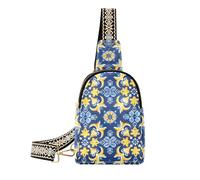 Alla moda Charming Giallo Blu Bohemian borse per gli uomini moda fanny pack petto bag per il viaggio