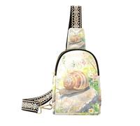 Alla moda Chubby Fox Little Girl borsa a tracolla moda nero fanny pack per il viaggio, Lumaca Rock Fiori di campo