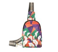 Alla moda Colorato Forme Geometriche Calla Bianco Gigli spalla fanny pack multiuso borse a tracolla per le donne per il pacchetto di giorno