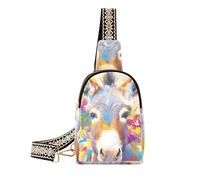 Alla moda Colorful Donkey Asthetic borse a tracolla antifurto fanny pack per le donne per il pacchetto di giorno, asino colorato asetico
