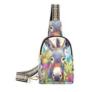 Alla moda Colorful Donkey Asthetic crossbody fanny pack cuoio fanny pack per le donne per il viaggio, asino colorato asetico