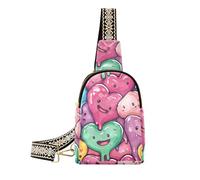 Alla moda Colorful Hearts donna fanny pack robusto donna fanny pack crossbody per day pack, cuori colorati