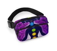alla moda da uomo, portatile, modello grande con tracolla regolabile per corsa, escursionismo, allenamento, viaggio, compatibile con i sette chakra, yoga, meditazione, loto viola man
