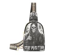 Alla moda Death God Skull Gothic piccolo marsupio impermeabile per le donne borsa a tracolla per il giorno pack, death god cranio gotico, 1 size