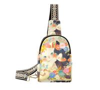 Alla moda Distinctive Cute Flowers Vintage donne fanny pack robusto crossover borse per le donne per l'escursionismo, Fiori caratteristici e carini vintage