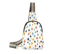 Alla moda Divertente Semplice Pioggia impermeabile borsa a tracolla robusto in pelle marrone marsupio per il pacchetto di giorno