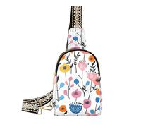 Alla moda Doodle Flowers Colorful Leather fanny pack multiuso viaggio fanny pack per il pacchetto di giorno