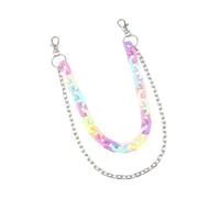 Alla moda Doppio Strato Pantaloni Catena Colorato Acrilico Catena Della Vita Con Lunghezza Regolabile Donne Accessori di Abbigliamento High Street Fashion Accessorio, Misura unica, come descritto