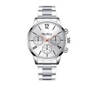 Alla moda e senza tempo, questo orologio da uomo con cinturino in acciaio è semplice ma straordinario e trasuda un'eleganza senza pari in ogni dettaglio Orologio Uomo Sportivo (Silver, 24.5x4x1cm)