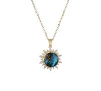 alla Moda e Squisito Piccolo Sole Cielo Stellato Collana personalità Classica Luminoso Pianeta Temperamento Versatile Acciaio Inox