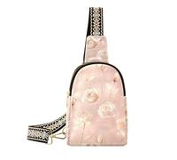 Alla moda Estetica Rose Gold Semplice corpo fionda borsa multiuso per le donne borsa a tracolla per il giorno pack, estetico Rose Gold semplice
