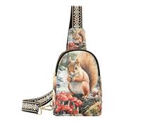 Alla moda Estetica Scoiattolo Fungo fanny pack pannolino antifurto borse a tracolla per le donne per l'escursionismo, fungo scoiattolo estetico, 1 size