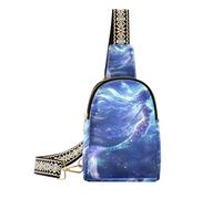 Alla moda Estetica Sirena Blu Viaggio Sling Bag leggero crossover borse per le donne per l'escursionismo, Estetica Sirena blu, 1 size