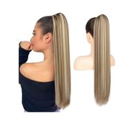 Alla moda Extension Coda di Cavallo Diritta for Donne Coda di Cavallo da 16-26 Pollici Extension for Capelli Umani con Coulisse #P8/613 Coda di Cavallo Brasiliana Remy Clip in Pezzi di Capelli uso quo
