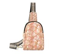 alla moda floreale oro rosa San Valentino crossbody fanny pack borse leggere fanny pack petto per escursioni, floreale oro rosa San Valentino