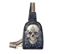 Alla moda freddo meccanico scheletro escursionismo fanny pack borse crossover in pelle per le donne per il viaggio, scheletro meccanico freddo, 1 formato, Scheletro Meccanico, 1 size