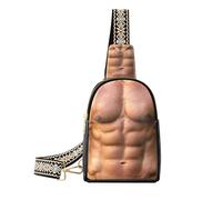 Alla moda Funny Man Muscle piccola borsa a tracolla multiuso cross body fanny pack per il pacchetto di giorno, Muscolo uomo bello, 1 size