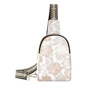 Alla moda Garofano Pizzo Oro Rosa e Bianco fanny Pack uomini antifurto crossover borse per le donne per il pacchetto di giorno, Pizzo Garofano Oro Rosa e Bianco