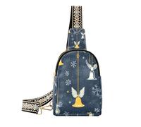Alla moda Giallo Buon Natale Bell fanny pack pannolino antifurto fling zaino per le donne per il pacchetto di giorno, Campana gialla Merry Christmas