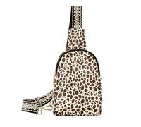 alla moda Giraffe Skin Print Brown body fanny pack robusto cross body fanny pack per escursionismo, Stampa pelle giraffa marrone