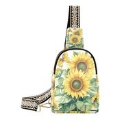Alla moda Girasoli Farfalla corpo fanny pack borse leggere per le donne crossbody per il viaggio, girasoli farfalla