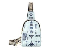 Alla moda Hmong Totem Motivi Geometrici Adesivi Polvere Blu borsa per donna carino borse per il corpo per le donne per il pacchetto di giorno