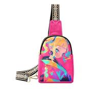 alla moda illustrazione fumetto bellezza rosso crossbody fanny pack moda crossover borse per le donne per i viaggi, illustrazione fumetto bellezza rosso, 1 dimensione, Illustrazione Comica Bellezza