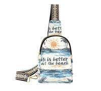 Alla moda Life Is Better at The Beach spalla fanny pack robusto borse fanny pack petto per escursioni