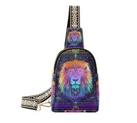 alla moda Lion Starry Tarot Card body fanny pack robusti grandi marsupi per escursioni, leone Starry tarocchi carta, 1 size