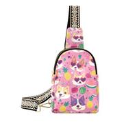 Alla moda Lovely Cute Dogs San Valentino grande fanny pack moda fling zaino per le donne per il viaggio, Adorabile cane carino San Valentino