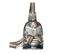alla moda mare animale Vintage WC leggere giornale donne fanny pack robusto crossbody fanny pack per il viaggio, animali mare Vintage toilette leggere giornale, 1 size