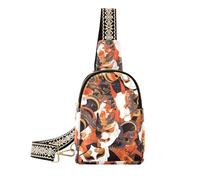 Alla moda Maschere Giapponesi Horror cuoio fanny pack borsa da viaggio in pelle per gli uomini per l'escursionismo