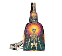 alla moda messicano scheletro neon mistero tarocchi carte corpo fanny pack robusto grande fanny pack crossbody per viaggio, Scheletro messicano Neon mistero Tarocchi carte, 1 size