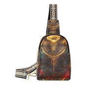 Alla moda Misterioso Bull Skull Tribal Style Red fanny pack crossbody carino fanny pack cross body per il viaggio