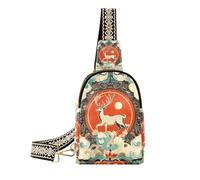 alla moda Misterioso Cloud Elk Deer Red borse a tracolla impermeabile marsupio per le donne per il viaggio, Misterioso nuvola alce, cervo rosso, 1 size