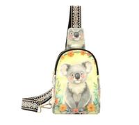 Alla moda Mucha Style Flower Kora borsa a tracolla carino grande fanny pack crossbody per escursionismo