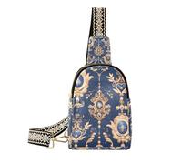 Alla moda nero e oro Vintage orologio stile europeo borse a tracolla leggero cross body pack per il viaggio, Orologio vintage in stile europeo nero e oro, 1 size