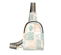 Alla moda Patchwork Pattern Vintage Green grande fanny pack antifurto fionda borse per le donne per il pacchetto di giorno