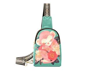 alla moda Primavera Colore Carino Scimmia grande marsupio impermeabile piccole borse a tracolla per l'escursionismo, colore primavera carino scimmia, 1 formato, Scimmia carina di colore della