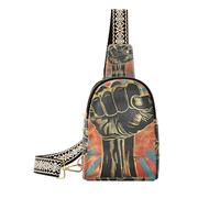 alla moda Protest Fist Illustrazione fanny pack crossbody impermeabile crossbody fanny pack per il viaggio, Protesta pugno illustrazione, 1 size