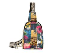 alla moda Red Roses Colorful Plaid Retro nero fanny pack carino donna fanny pack crossbody per pacchetto giorno, rose rosse colorato plaid retrò, 1 taglia, Rose Rosse Colorate Plaid Retro, 1 size