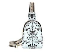 Alla moda Retro Nero Modello Azzurro Fanny Pack pannolino in pelle per le donne borsa a tracolla per il viaggio