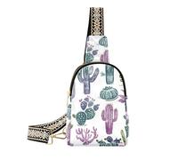 Alla moda Retro White Cactus Collection fanny pack crossbody leggero fanny pack cross body per day pack