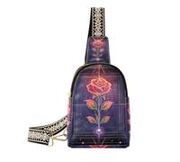 alla moda Rose Tarot Nero piccolo sacchetto a tracolla antifurto fanny pack borsa petto per il giorno pack, Tarocchi rosa neri