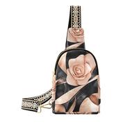 alla moda Rose Velvet Ribbon Caramello e Nero borse fanny pack antifurto crossbody fanny pack per il viaggio